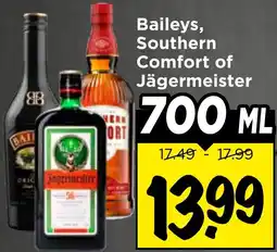 Vomar Voordeelmarkt Baileys, Southern Comfort of Jägermeister aanbieding