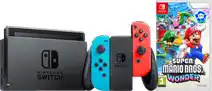 Coolblue Nintendo Switch Rood/Blauw + Super Mario Bros. Wonder aanbieding