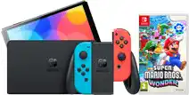 Coolblue Nintendo Switch OLED Blauw/Rood + Super Mario Bros. Wonder aanbieding