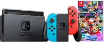 Coolblue Nintendo Switch Rood/Blauw + Mario Kart 8 Deluxe aanbieding