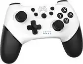 Bol.com Octronic Pro Controller - geschikt voor Nintendo Switch - bluetooth game controller - wit/zwart aanbieding