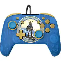 Bol.com PDP Rematch Glow - Gaming Controller - Jack - Geschikt voor Nintendo Switch - Zelda Hyrule Blue aanbieding