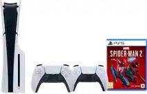 Coolblue PlayStation 5 Slim Disc Edition + Marvel's Spider-Man 2 + Extra Controller Wit aanbieding