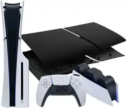 Coolblue PlayStation 5 Slim Disc Edition + Covers Zwart + Oplaadstation aanbieding
