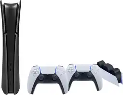 Coolblue PS5 Slim Digital Edition + Covers Zwart + Extra Controller Wit + Oplaadstation aanbieding