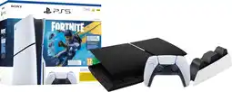 Coolblue PS5 Slim Disc Edition Fortnite bundel +Covers Zwart + Extra Controller Wit + Oplaadstation aanbieding