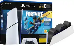 Coolblue PlayStation 5 Slim Digital Edition Fortnite bundel + Oplaadstation aanbieding