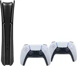 Coolblue PlayStation 5 Slim Digital Edition + Covers Zwart + Extra Controller Wit aanbieding