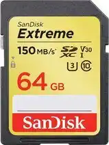 Bol.com SanDisk Extreme SDXC 64GB - 150MB/s - Class 10 U3 V30 aanbieding