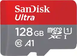 Bol.com SanDisk 128 GB Micro SD Ultra 120 MB/s UHS-I A1 Class 10 aanbieding