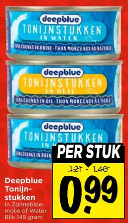 Vomar Voordeelmarkt Deepblue Tonijnstukken aanbieding