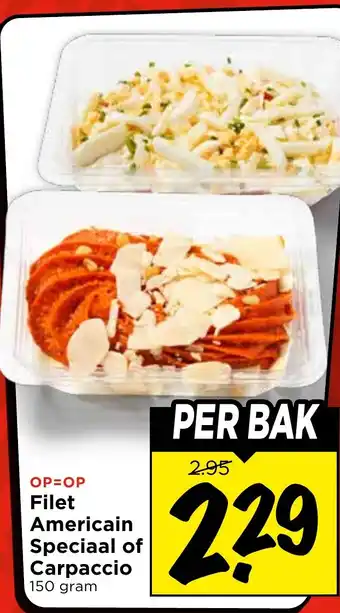 Vomar Voordeelmarkt Filet Americain Speciaal of Carpaccio aanbieding