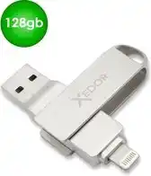 Bol.com Xedor Lite - USB Stick - 128 GB - 640Mbps - Lightning en USB A - iPhone aanbieding