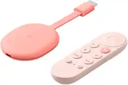Bol.com Google Chromecast met Google TV - 4K - Sunrise Pink aanbieding