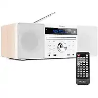 Bol.com DAB radio met CD speler, Bluetooth, USB mp3 speler en radio - Stereo - Wit - Audizio Prato aanbieding