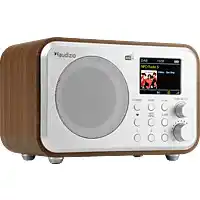 Bol.com DAB radio met Bluetooth - Audizio Milan - DAB radio retro met accu en FM radio - Silver aanbieding