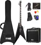 Bol.com Max GigKit Rock V-stijl Elektrische gitaar 4/4 - Set met 40 Watt versterker en accessoires aanbieding
