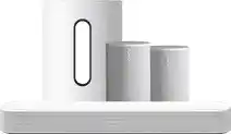 Coolblue Sonos Beam Gen2 Wit + 2x Era 100 Wit + Sub Mini Wit aanbieding
