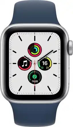 Bol.com Apple Watch SE 2021 - Smartwatch dames en heren - 40mm - Zilver aanbieding