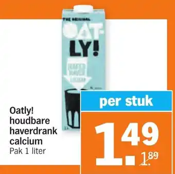 Albert Heijn Oatly! houdbare haverdrank calcium 1 L aanbieding