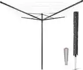 Bol.com Brabantia Topspinner Droogmolen - 40 m - met Metalen Grondanker en Beschermhoes - Anthracite aanbieding