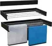 Bol.com Vonia Wanddroogrek - Droogrek - Wasrek - Droogrek Muur - 80 x 40 cm - Zwart aanbieding