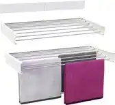 Bol.com Vonia Wanddroogrek - Droogrek - Wasrek - Droogrek Muur - 100 x 50 cm - Wit aanbieding