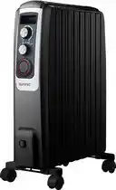 Bol.com Auronic Olieradiator met Thermostaat - 2000W Elektrische kachel - Timer - 3 Standen - Zwart aanbieding