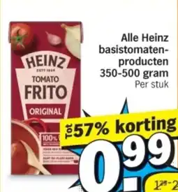 Albert Heijn Alle Heinz basis tomatenproducten aanbieding