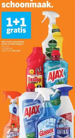 Albert Heijn Alle A-merk schoonmaaksprays en allesreinigers aanbieding