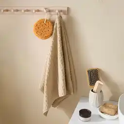 Wehkamp NOUS Living handdoek zand (100x50 cm) aanbieding