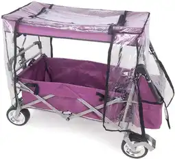 Bol.com Regenhoes voor bolderkar - transparant en opvouwbaar - universeel en waterdicht Bolderkar aanbieding