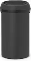 Bol.com Brabantia Touch Bin Prullenbak - 60 liter - Mineral Infinite Grey aanbieding