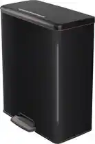 Bol.com Curver Decobin Prullenbak - 65L - Rechthoekig - Zwart aanbieding