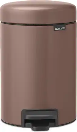 Bol.com Brabantia NewIcon Prullenbak - 3 liter - Badkamer - Satin Taupe aanbieding
