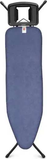 Bol.com Brabantia Strijkplank B - met Strijkijzerhouder - 124 x 38 cm - Denim Blue aanbieding