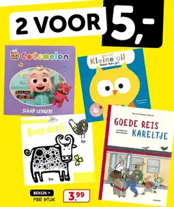 Boekenvoordeel Cocomelon , Kleine uil , Boerderij , Goede Reis Kareltje aanbieding
