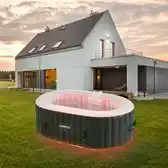 Bol.com AREBOS Bubbelbad Voor 2 personen - Hottub - met Accessoires - met LED - 190x120cm aanbieding