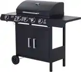 Bol.com Gasbarbecue - Gas BBQ - BBQ - Barbecue - Barbeque - Grill - 5 branders - Zwart aanbieding