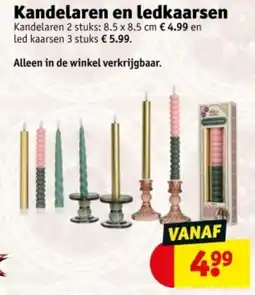 Kruidvat Kandelaren en ledkaarsen aanbieding