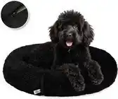 Bol.com Pet Perfect Donut Hondenmand 80 cm – Fluffy Hondenkussen – Met Rits - Zwart - Extra Gevuld aanbieding