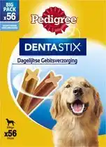 Bol.com Pedigree Dentastix - Grote Hond - Gebitsverzorging - 56 Kauwsnacks aanbieding