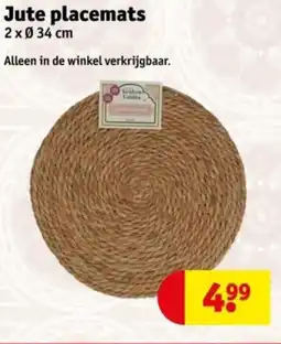Kruidvat Jute placemats aanbieding