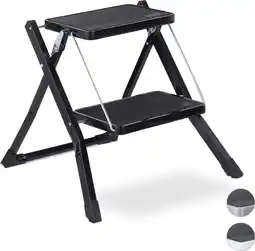 Bol.com Keukentrapje opstapje inklapbaar - 2 treden - anti-slip - ijzer - 50x50 cm aanbieding