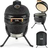 Bol.com GrillX Kamado BBQ - 13 Inch - Incl. Hoes - Barbecue Egg - Houtskool Barbecue - Zwart - Ø 27cm aanbieding