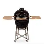Bol.com Patton Kamado Grill Houtskoolbarbecue - 21 - Grilloppervlak Ø 47 cm - Met Smart Thermometer - Zwart aanbieding