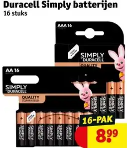 Kruidvat Duracell Simply batterijen aanbieding