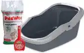 Bol.com Peewee - Kattenbak EcoMinor grijs Startpakket - 56 x 39 x 27.5cm aanbieding