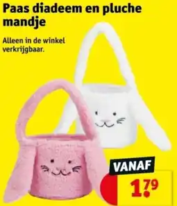 Kruidvat Paas diadeem en pluche mandje aanbieding