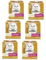 Bol.com Gourmet Gold Luxe Mix - Kattenvoer Natvoer - Vis/Vlees - 48 x 85 g aanbieding